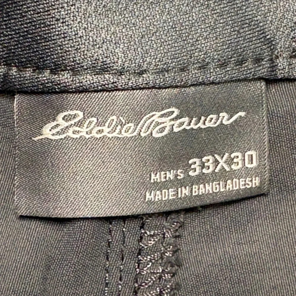 Eddie Bauer Mens Guide Pro Hiking Pants Gray 33x30 Straight Leg Cargo Pocket